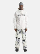 Felpa con cappuccio a zip completa impermeabile Crown da uomo bianca Burton
