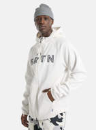 Felpa con cappuccio a zip completa impermeabile Crown da uomo bianca Burton