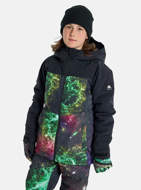 Giacca da snowboard Lodgepole 2L da ragazzo nera con grafica planetaria  Burton