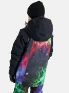 Giacca da snowboard Lodgepole 2L da ragazzo nera con grafica planetaria  Burton