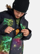 Giacca da snowboard Lodgepole 2L da ragazzo nera con grafica planetaria  Burton