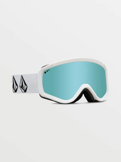 Immagine di Maschera da Snowboard Attunga Youth Matte White Stone / Ice Chrome Volcom