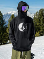 Picture of Felpa con cappuccio tecnica Snowboard Hydro Riding Hoodie nera Volcom