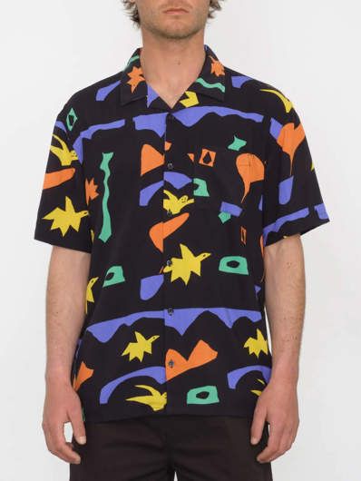 Picture of Fa Arthur Longo Shirt Black Volcom