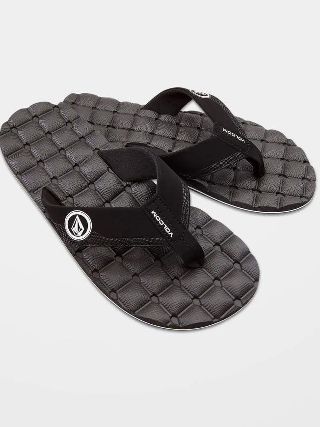 Picture of Recliner Sandals Black and White Volcom 