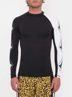 Picture of T-Shirt a Manica Lunga in Lycra Da Surf Surf Vitals J Robinson Thrashguard Nera Volcom
