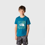 Picture of Teen's S/S Graphic Tee Blue Moss/Lemon Yellow The North Face 