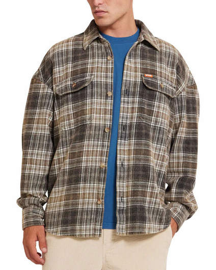 Picture of Men's Vacay Check Shirt Grey Check Deus 