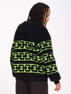 Picture of Women's Zephyr Sherpa Zip Sweatshirt Black Volcom 